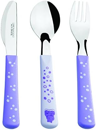 Simonaggio3 Piece Toddlers Fun Animals Flatware Set, Hippo