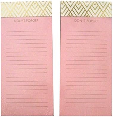 Gold and Pink Don't Forget Notepads (Set of 2)