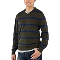 Merona&reg; V-Neck Sweater - Green/Blue Stripe