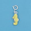 Sterling Silver Pendant - Seahorse With Clasp - For Adding On To Bracelet - 13mm Height