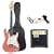Austin Bazaar 39 Inch Metallic Pink Electric Guitar Beginner Kit with 10 Watt Amp