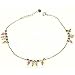 Ankle Bracelet Pair Silver Gemstone 10.50 inches
