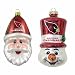Arizona Cardinals Santa Cap and Top Hat Snowman Ornaments