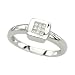 14K White Gold 0.09 ct. Princess Cut Diamond Ring