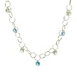 Made in Italy Attractive Necklace With Genuine Crystals Made in 14K/925 Gold plated Silver. Total item weight 9.9g Length 17in