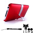 Unique Premium Stand Alone Case Cover Protector for Apple iPod Touch 8GB 32GB 64GB 3rd Generation iTouch + Includes a 4-inch ebigvalue TM Determination Hand Strap and Earphone Headset with Mic (Hand Free, Headphones)