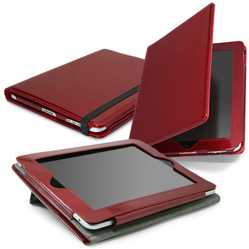 BoxWave Ruby Patent Leather Folio-View iPad Case