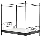 Himmelbett Doppelbett Pep� schwarz matt, 140 x 200
