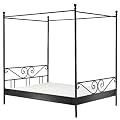 Himmelbett Doppelbett Pep� schwarz matt, 140 x 200