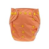 Happy Cherry 高品質 ベビー用おむつ おむつカバー 布オムツ カジュアル 肌に優しい サイズ調節可能 安全 ボタン式 通気性良い オレンジ