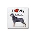 I Love My Rottweiler Rubber Square Coaster (4 pack)