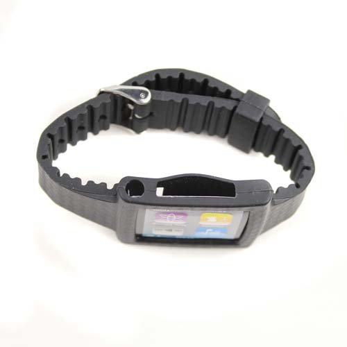 Best Price Silicone Wrist Strap Wrist Band Watch Band for iPod Nano 6th Black