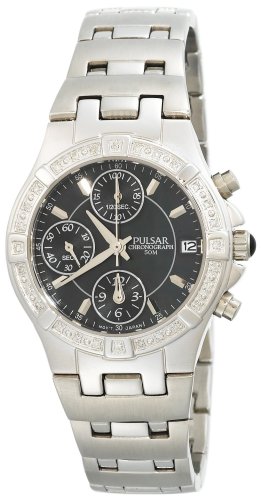 Pulsar Women's PF8263 Diamond Black Mother Of Pearl Watch
