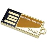 Super Talent Pico-C 64 GB Gold Limited Edition USB 2.0 Flash Drive, Rugged and Water Resistant (STU64GPCG)