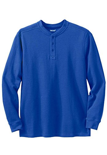 Kingsize Men's Big & Tall Easy-Care Ribbed Knit Henley