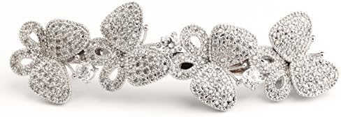 Soograin Women's Wedding Butterfly Austrian Crystal Hair Clips Hairpin Accessories (Butterfly)