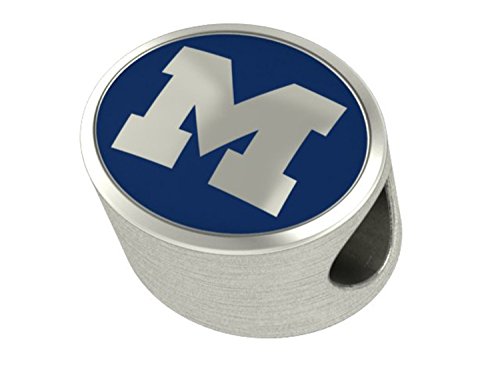 Michigan Wolverines Enameled Charms Fit Most European Style Bracelets