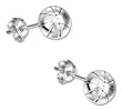 Sterling Silver Mini Basketball Earrings on Posts