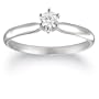 14k White Gold Round Diamond Solitaire Engagement Ring (1/4 ct, H-I Color, SI2-I1 Clarity), Size 6