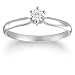 14k White Gold Round Diamond Solitaire Engagement Ring (1/4 ct, H-I Color, SI2-I1 Clarity), Size 6