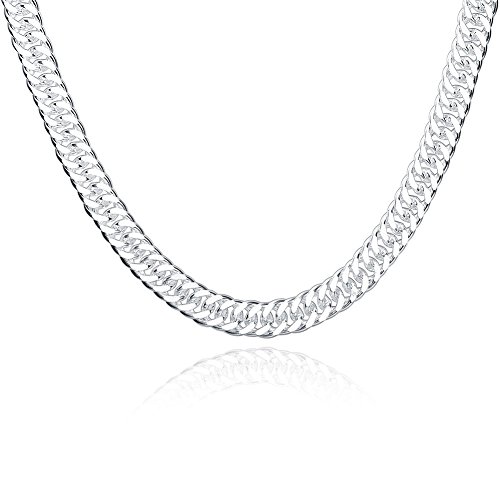 NYKKOLA Jewellery Fashion 925 Silver Unique Men Women Snake Chain Necklace