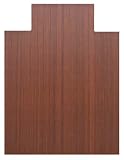 Anji Mountain Bamboo Rug Co. 36-Inch-by-48-Inch Bamboo Roll-Up Chair Mat, 5mm thick, felt backing, Dark Cherry