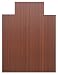 Anji Mountain Bamboo Rug Co. 36-Inch-by-48-Inch Bamboo Roll-Up Chair Mat, 5mm thick, felt backing, Dark Cherry