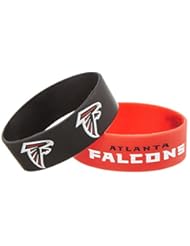 Sports: NFL Atlanta Falcons Silicone Rubber Bracelet Set, 2-Pack - Aminco International