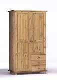 Steens 15931230 Kleiderschrank Henrik 188 x 105 x 60 cm Kiefer massiv, gelaugt ge&ouml;lt