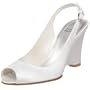 Stuart Weitzman Women's Vevey Satin Slingback Pump,White Satin,12 M US