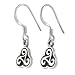 Sterling Silver Celtic Swirl Design Shepherds Hook Earrings