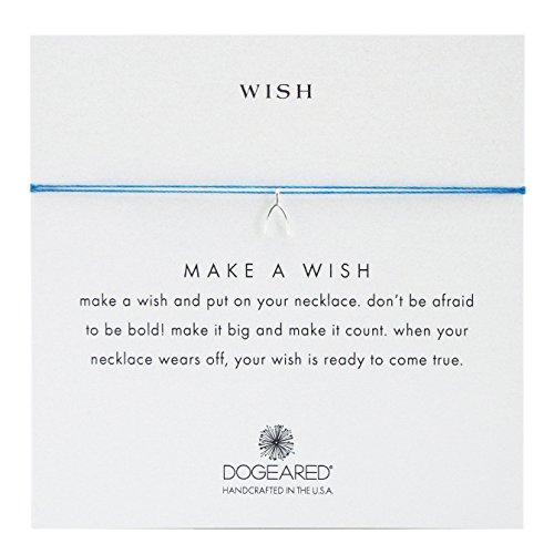Dogeared Make a Wish Big Sterling Silver Wishbone Charm Necklace - 16