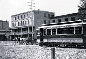 12 X 18 Stretched Canvas Poster Horse Drawn Trolley, Philadelphia, PA