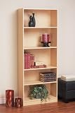 5 Shelf Bookcase in Maple Finish By Mylex Furniture