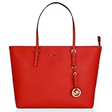 【MICHAEL KORS】30S4GTVT2L マイケル・コース　JET SET TRAVEL MULTIFUNCTION　レディース OL風/フェミニン　ハンドバッグ/トートバッグ　RED [並行