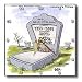 Londons Times Funny Computer Cartoons - DIED OF FATAL ERROR R.I.P. - Wall Clocks