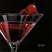 (12x12) Michael Godard Cherry Cosmo Art Print Poster