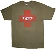 MASH 4077th Distressed Red Cross M*A*S*H t-shirt Green