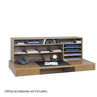Safco Products 58-Inch W High Capacity Desk Top Organizer, Mahogany (3651MH)