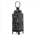 Giant Black Medallion Hanging Candle Lantern Holder