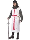 British Knight Costume Templar Army Warrior Renaissance Costume