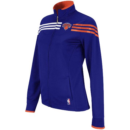 NBA adidas New York Knicks Ladies Royal Blue On-Court East Full Zip Jacket (X-Large)