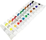 Pack of 12 Water Colour Paints 12ml Tubes Artist Painting Palette Art Craft Set