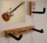 Angled Guitar Wall Hanger for Electric Guitars- Classic Oak