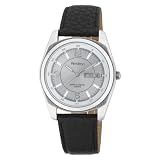 Armitron Mens 201927SVBK Silver-Tone Dress wit