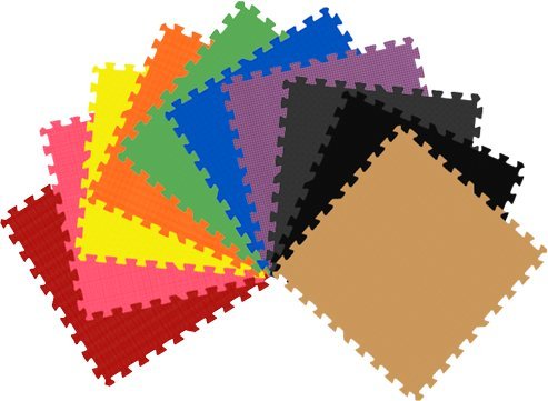Get Rung Fitness Mat with Interlocking Foam Tiles for Gym Flooring. Excellent for Pilates, Yoga, Aerobic Cardio Work Outs and Kids Playrooms. Perfect Exercise Mat