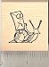 Cartoon Snail Mail Rubber Stamp - Wood Mounted