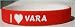 I Love Vara Custom Wristband