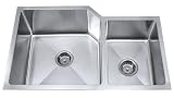Kraus KHU123-32 32-Inch Undermount 70/30 Double Bowl 16 gauge Kitchen Sink, Stainless Steel