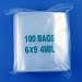 All Products : 6" x 9" 4 Mil Clear Zip Lock Bags, Pack of 100
